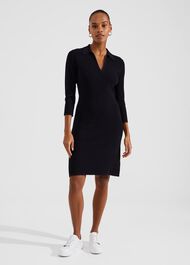 Joella Knitted Dress, Hobbs Navy, hi-res