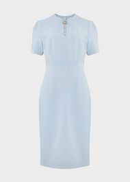Ana Crepe Shift Dress, Celeste Blue, hi-res