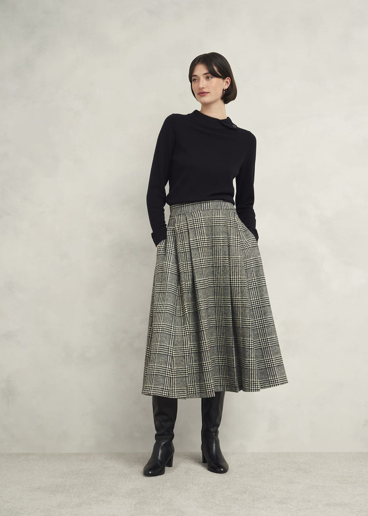Talia Wool Cashmere Jumper, Black, hi-res
