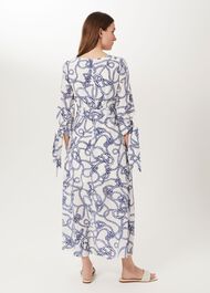 Kasia Silk Dress, Ivory Blue, hi-res