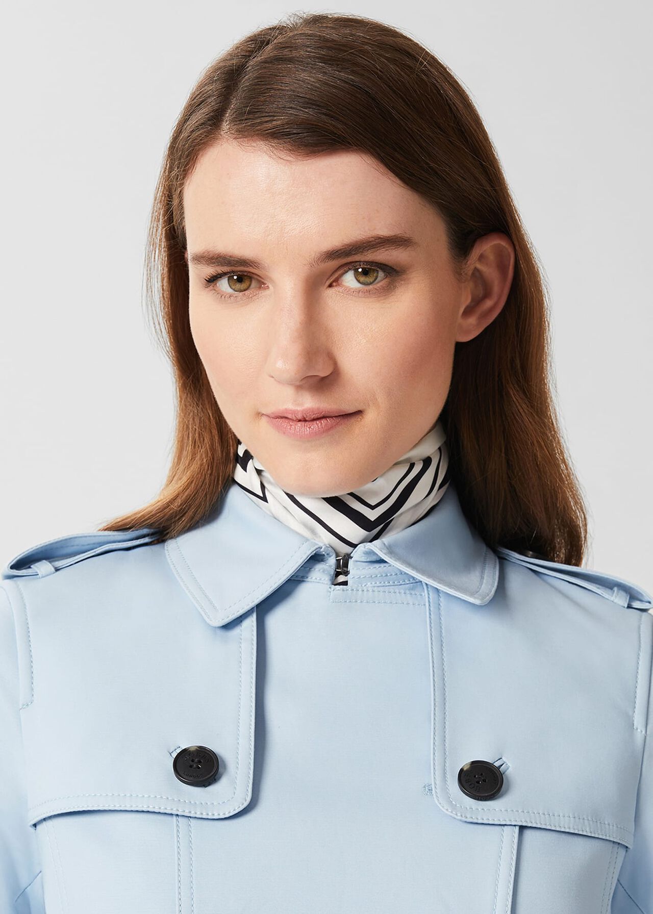 Stevie Silk Scarf, Black White, hi-res