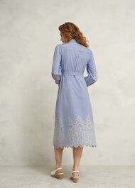 Juliette Cotton Dress, Blue Ivory, hi-res