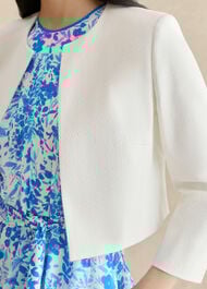 Elize Textured Jacket, Ivory, hi-res