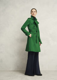 Petite Skylar Shower Resistant Trench Coat, Verdant Green, hi-res