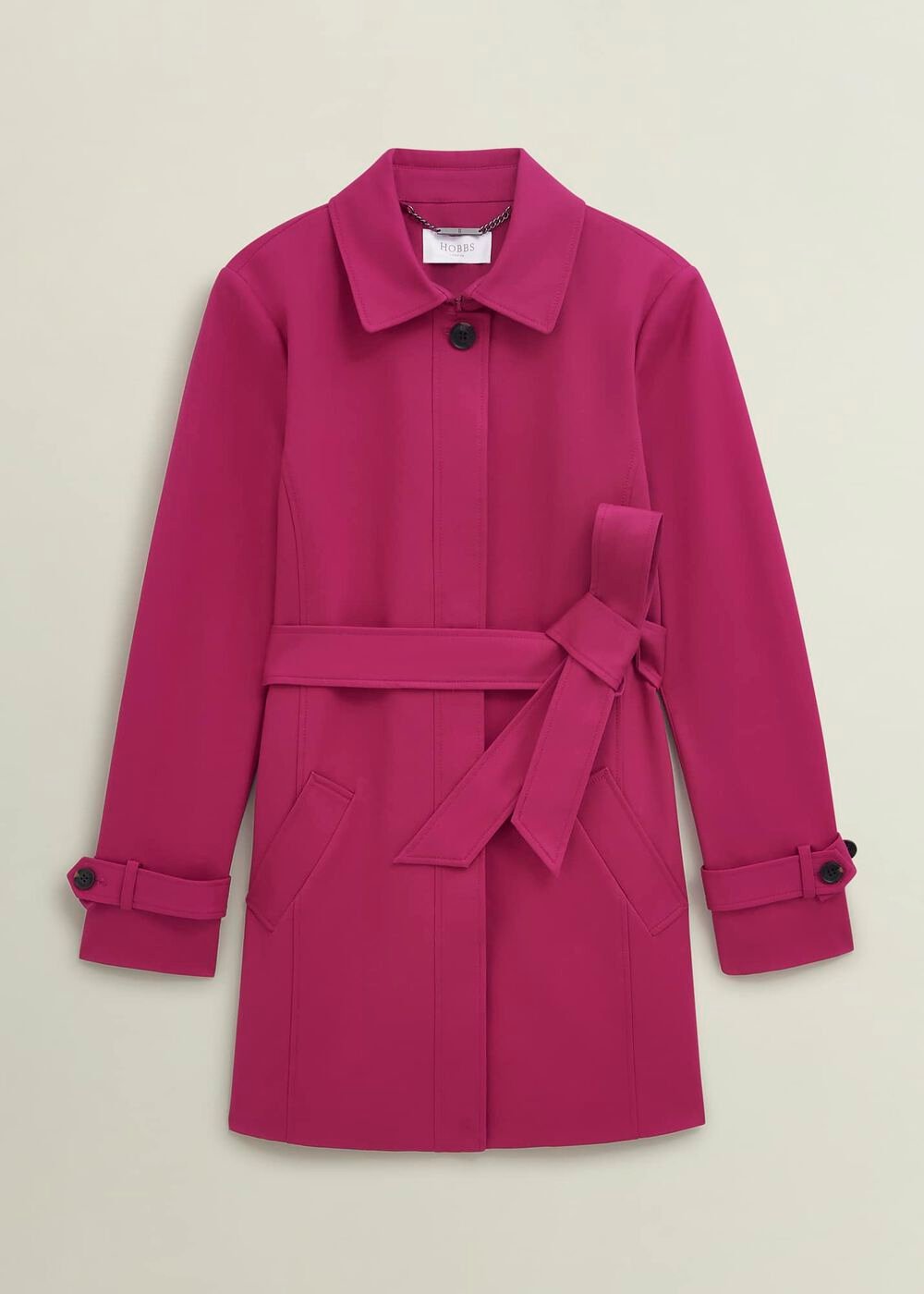 Jane Shower Resistant Trench Coat, Cerise Pink, hi-res