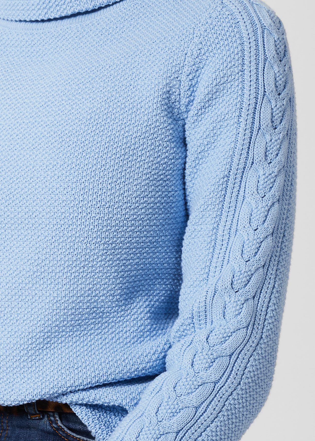 Camilla Cotton Jumper, Serene Blue, hi-res