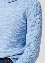 Camilla Cotton Sweater, Serene Blue, hi-res