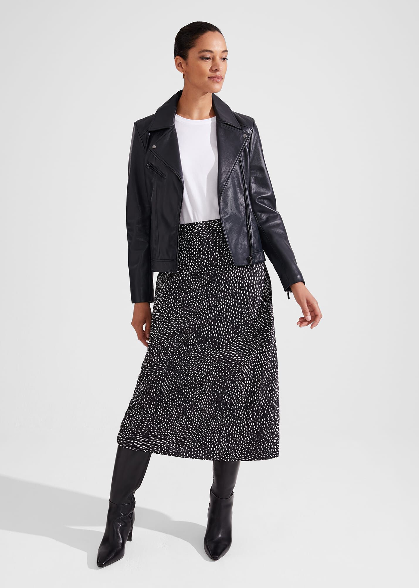 Hobbs best sale leather skirt