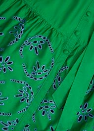 Rosette Broderie Dress, Cilantro Green, hi-res