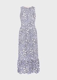 Harper Dress, Ivory Blue, hi-res