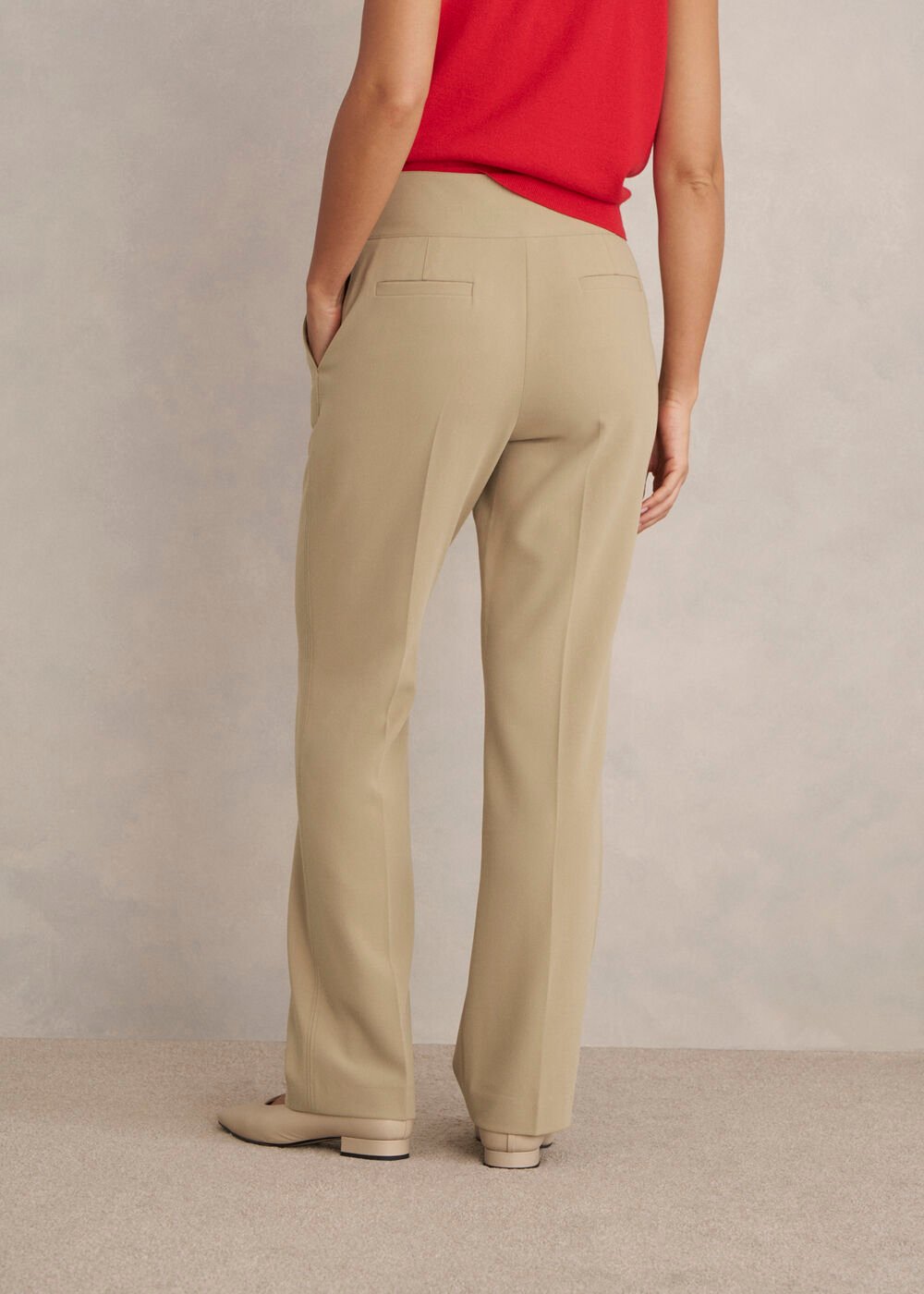 Leila Straight Leg Trousers, Fawn Beige, hi-res