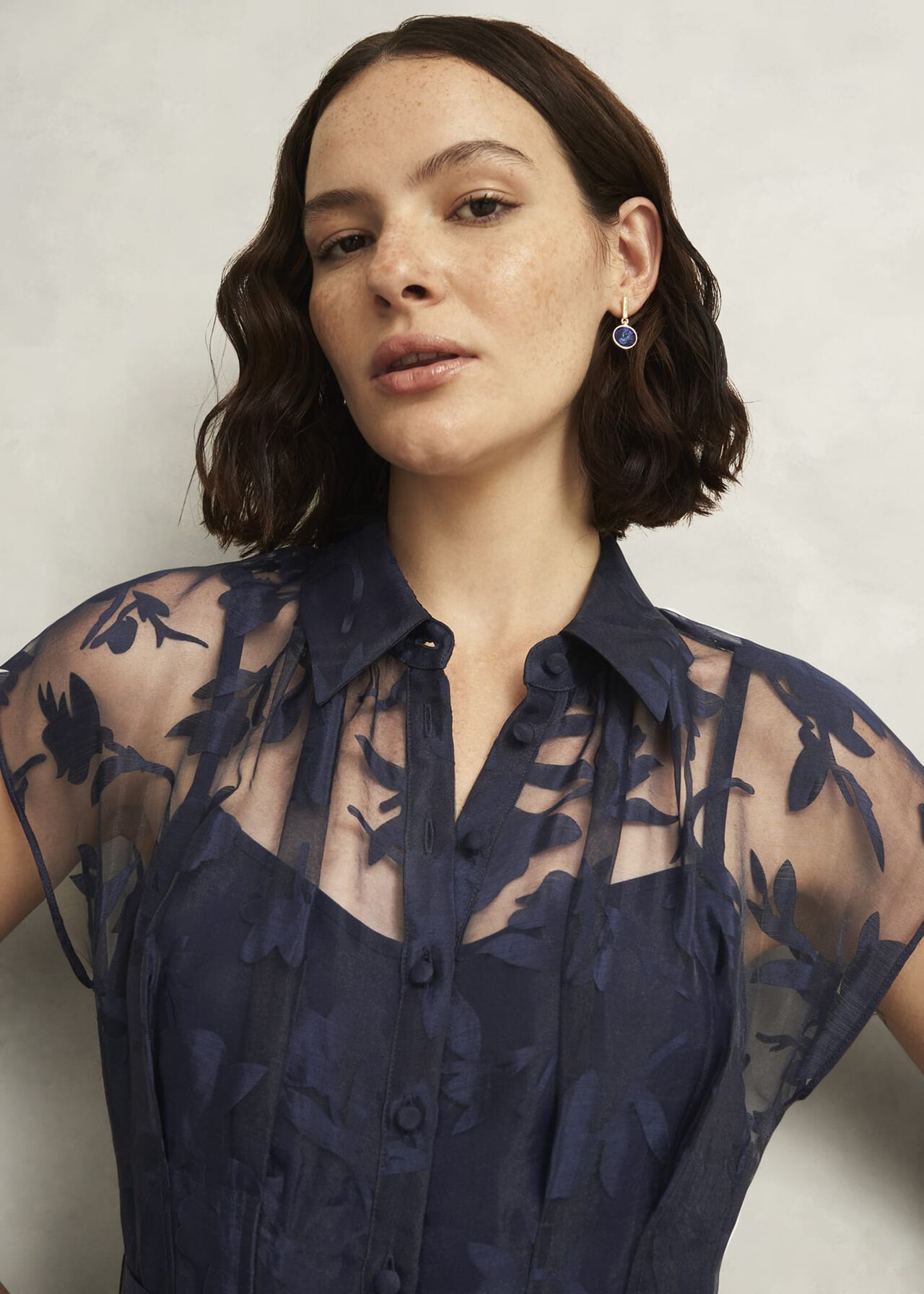Tess Shirt Dress, Midnight Navy, hi-res