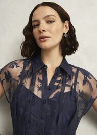 Tess Shirt Dress, Midnight Navy, hi-res