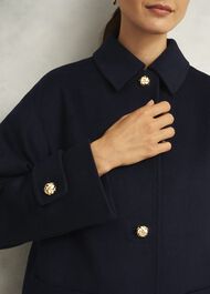 Erin Wool Blend Coat, Navy, hi-res