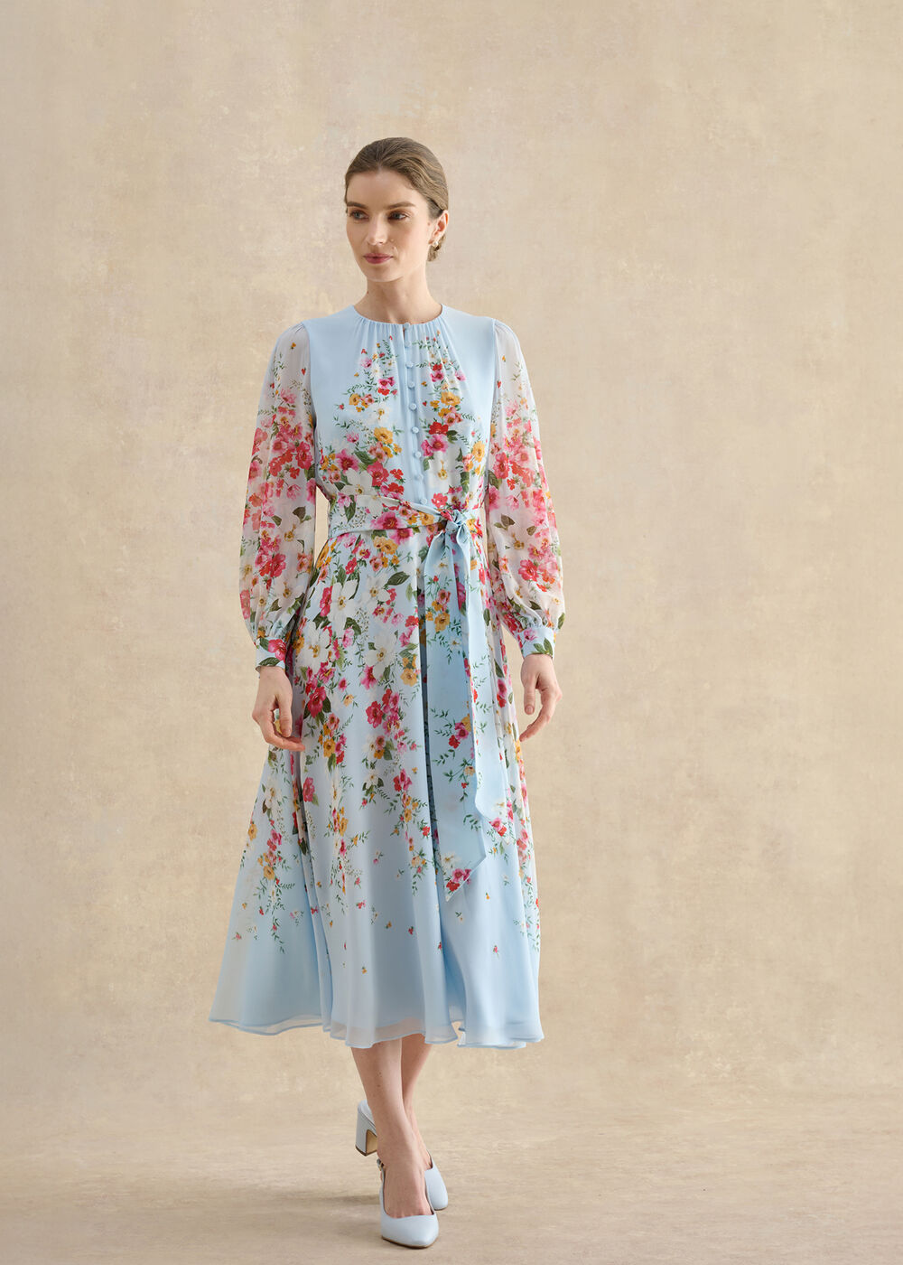 Petite Liberty Silk Floral Dress