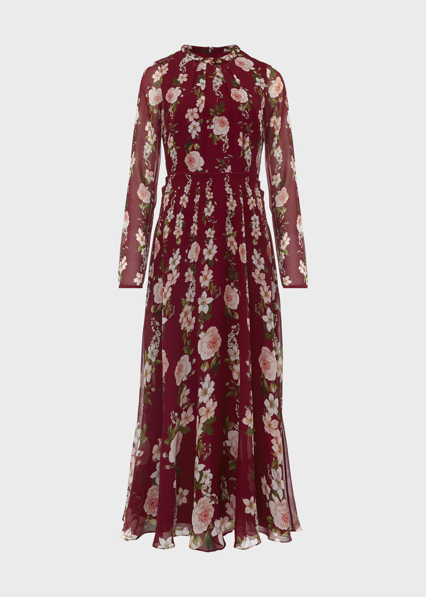 Hobbs multi hotsell painted rose dress