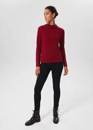 Talia Wool Cashmere Jumper, True Red, hi-res