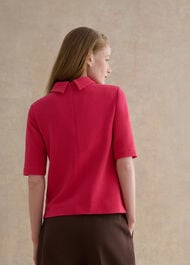 Tali Textured Top, Berry Pink, hi-res