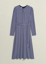 Dakota Jersey Dress, Navy Multi, hi-res