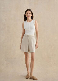 Iza Linen Shorts, Neutral, hi-res