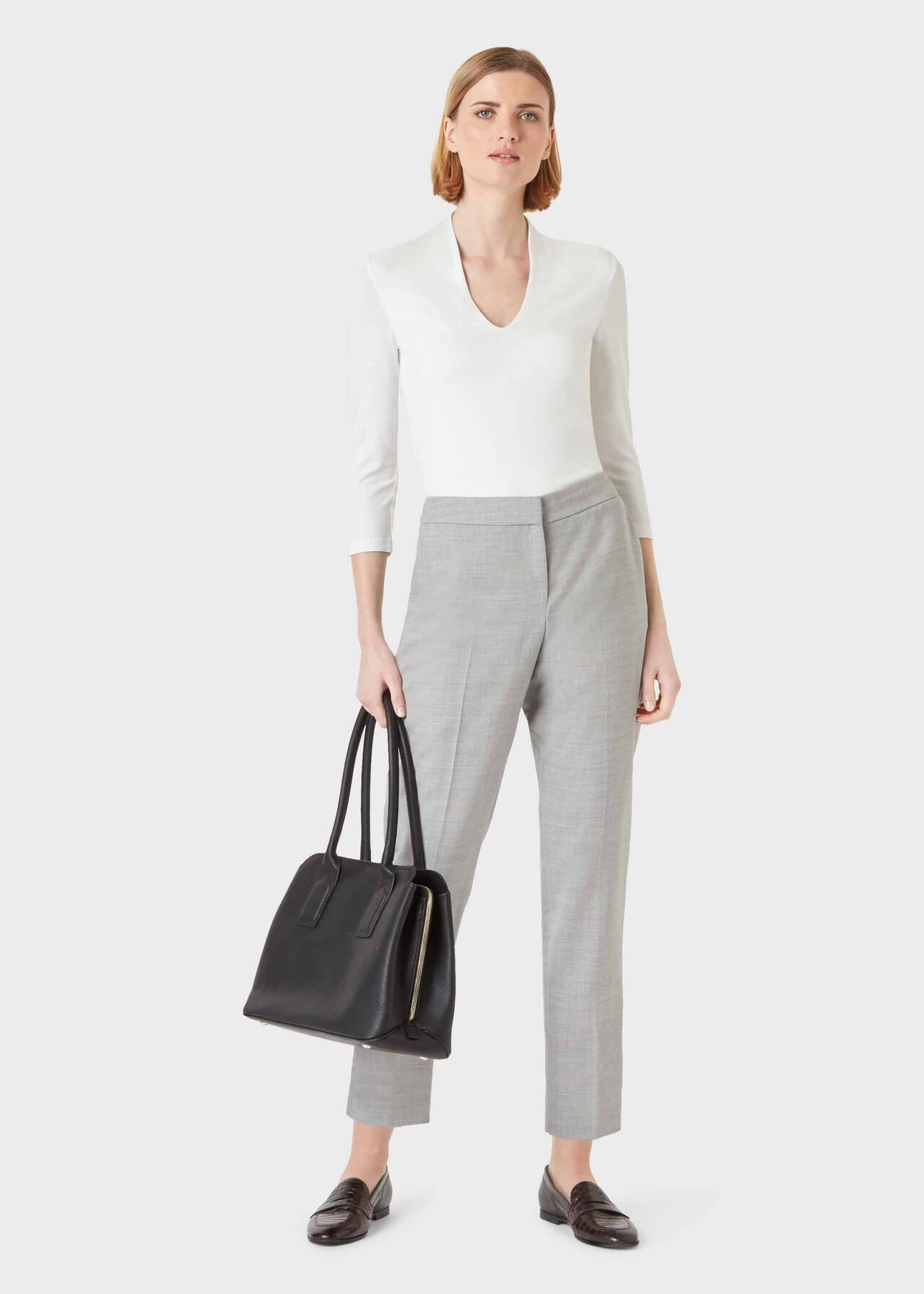 Aimee Double Fronted Top, Ivory, hi-res