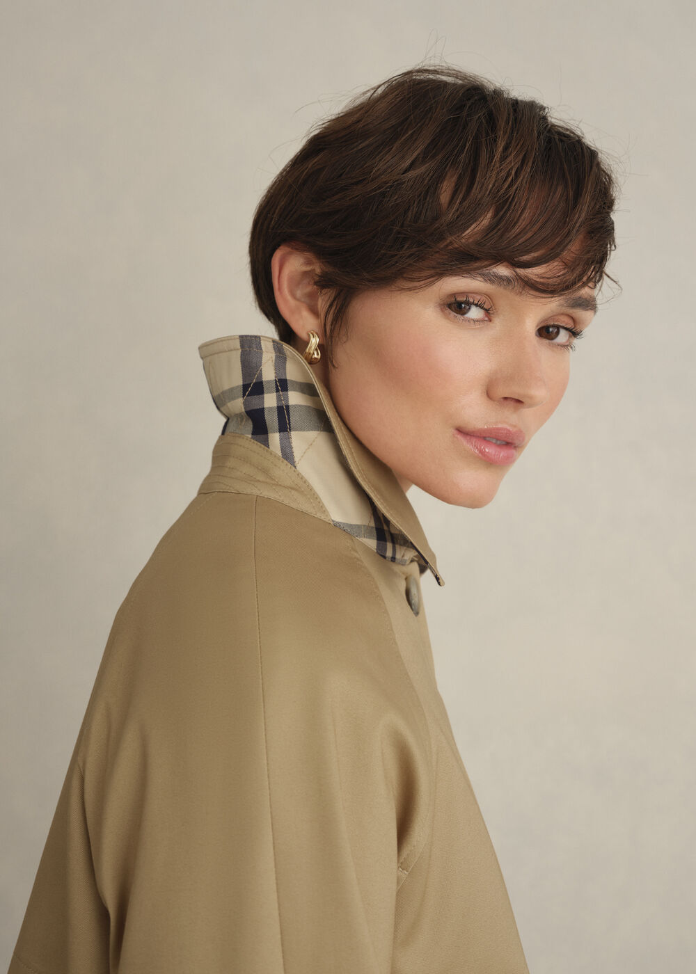 Callie Car Shower Resistant Coat, Fawn Beige, hi-res