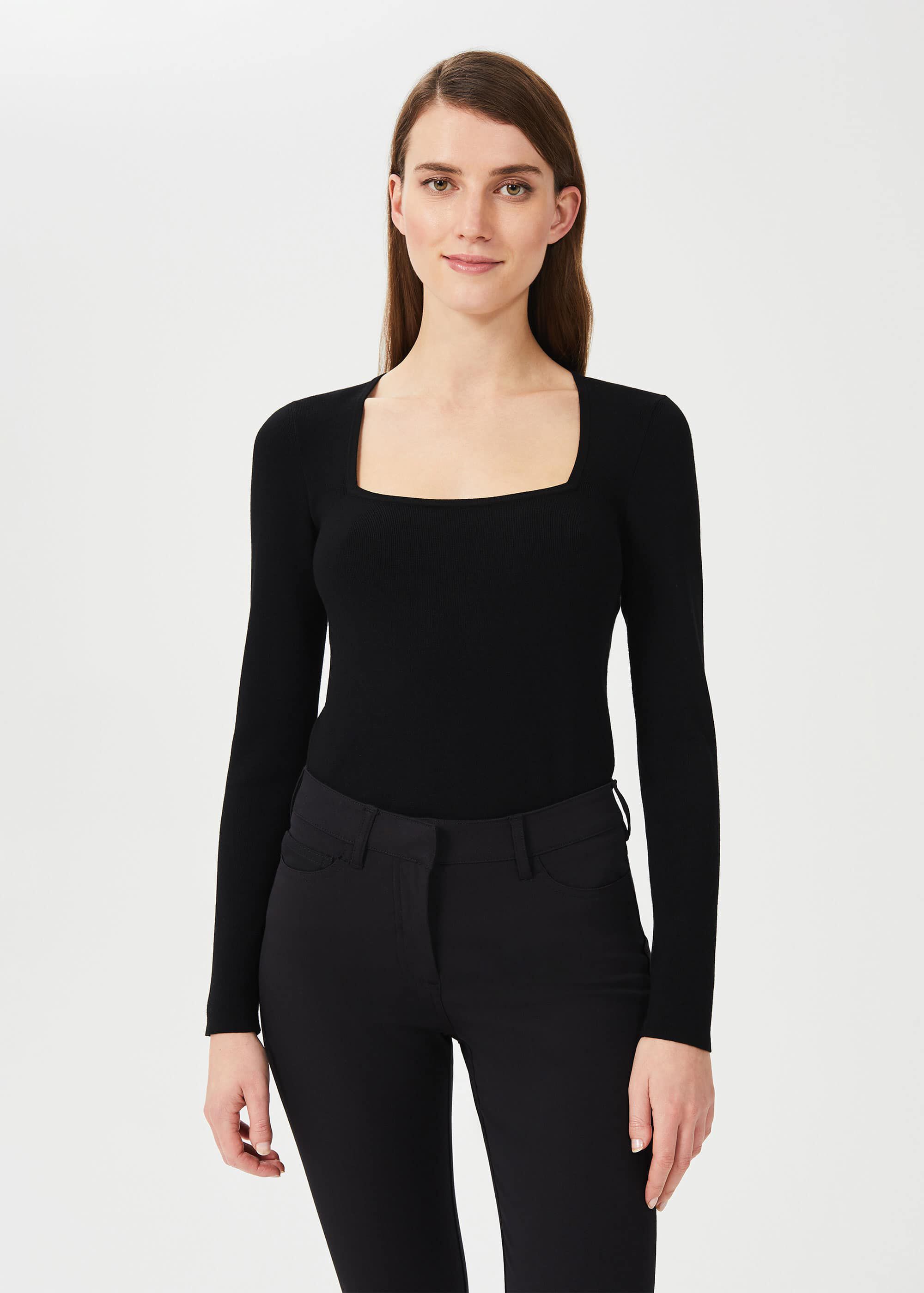 square neck cardigan