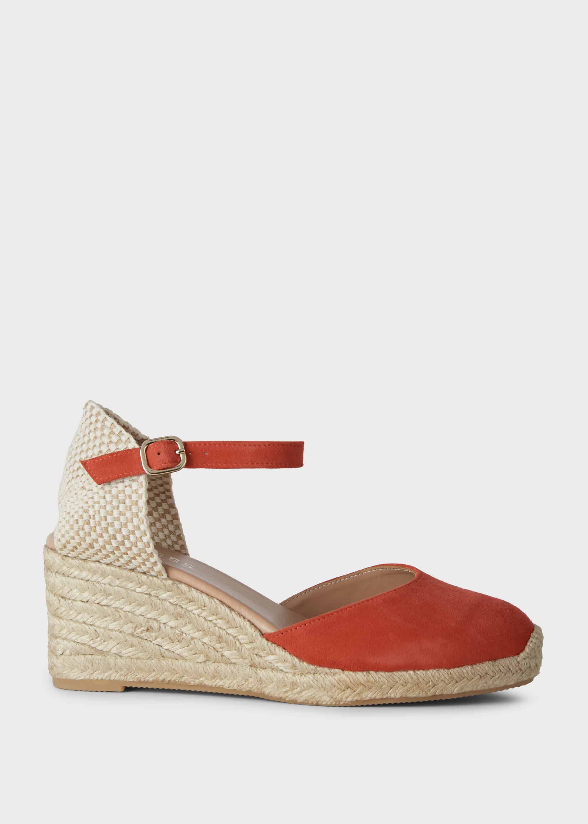 red suede espadrilles