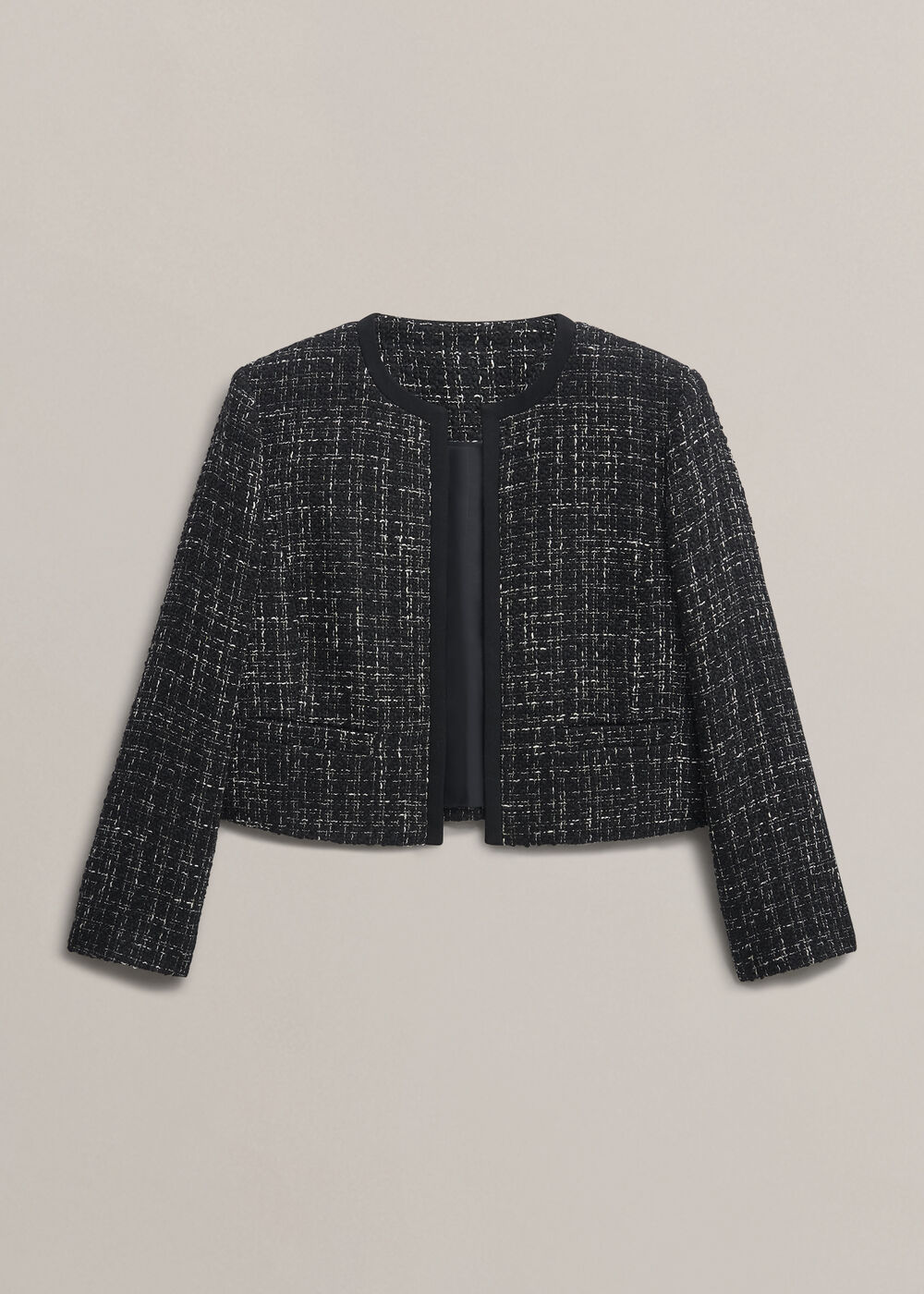 Petite Esme Match Black Jacket, Black White, hi-res