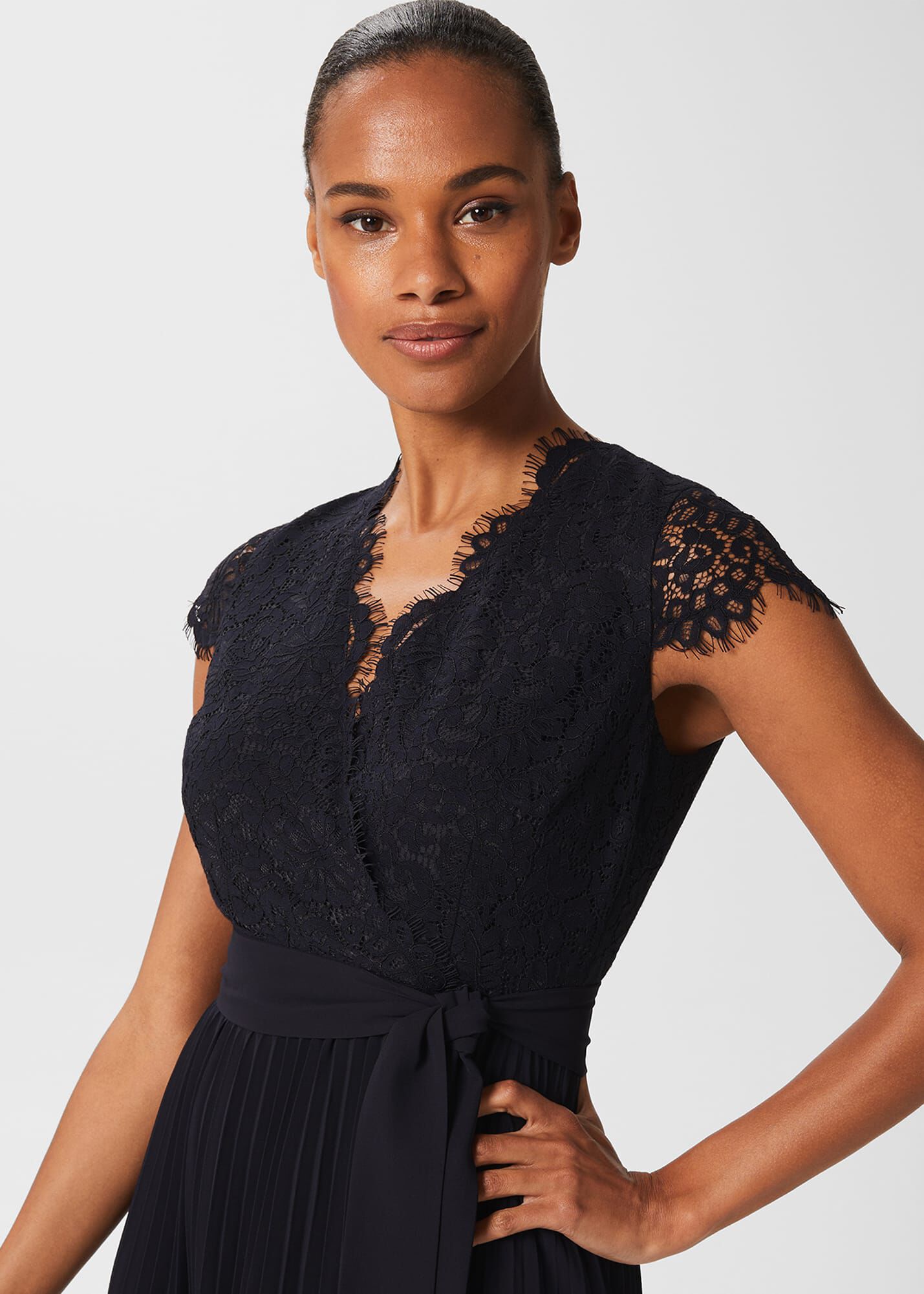 Nadiya Lace Pleated Dress