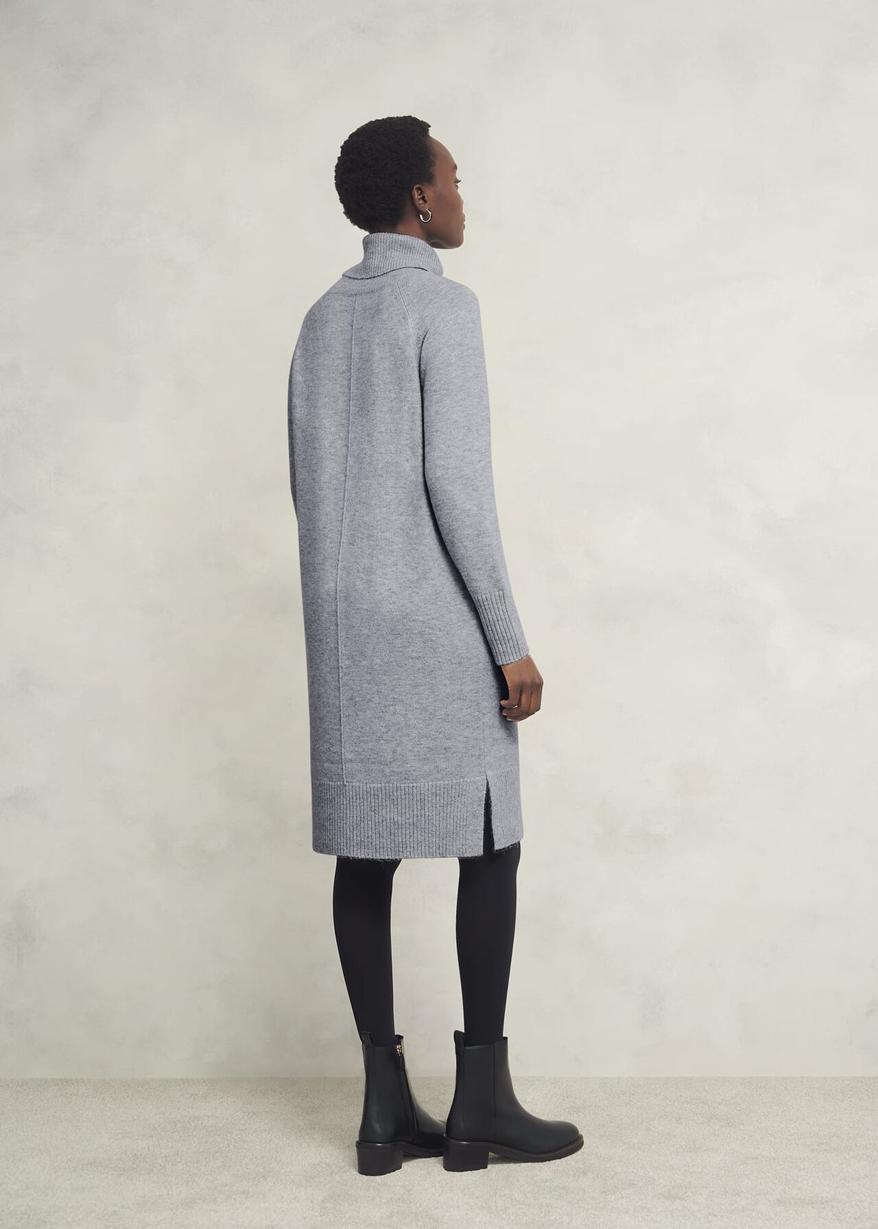Nessa Knitted Dress With Alpaca, Mid Grey Marl, hi-res