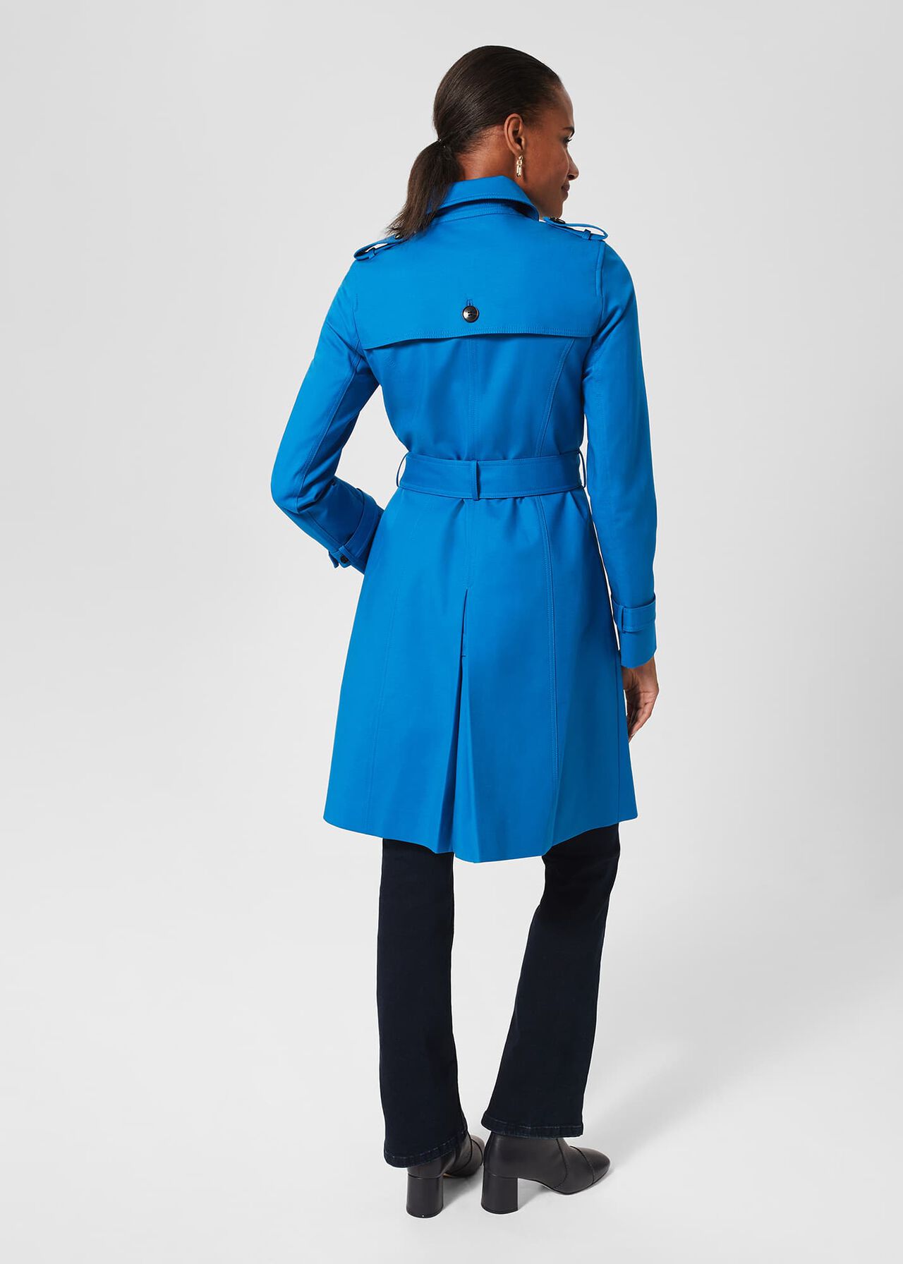 Petite Saskia Trench, Imperial Blue, hi-res