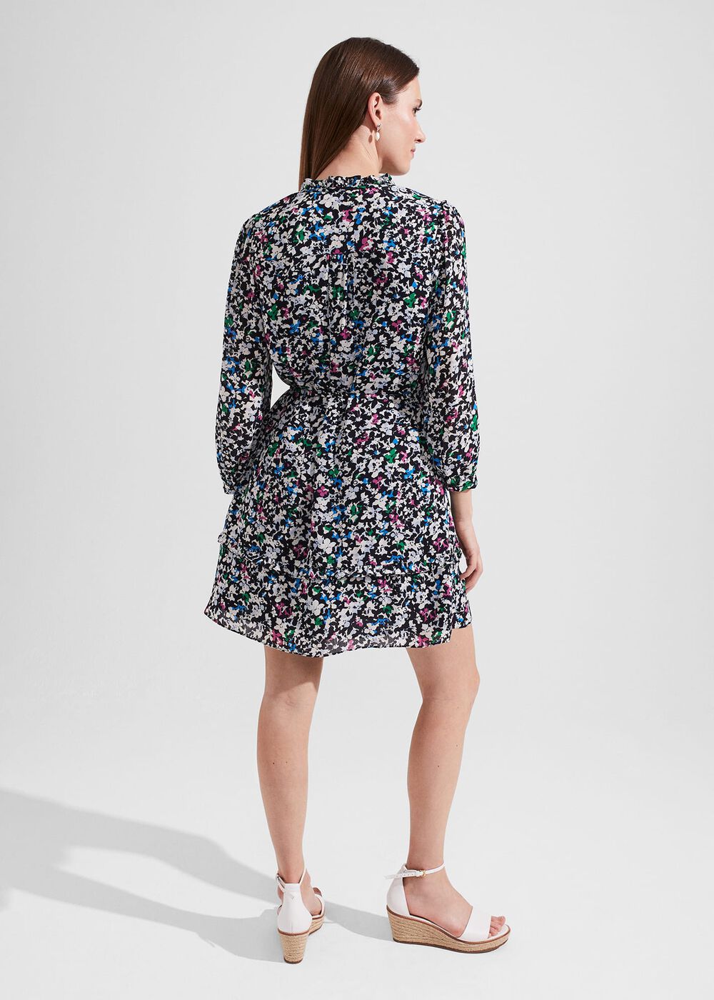 Selina A-Line Dress, Navy Multi, hi-res