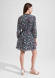 Selina A-Line Dress, Navy Multi, hi-res