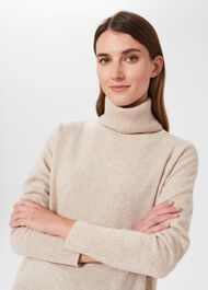 Dahlia Cashmere Sweater, Oatmeal, hi-res