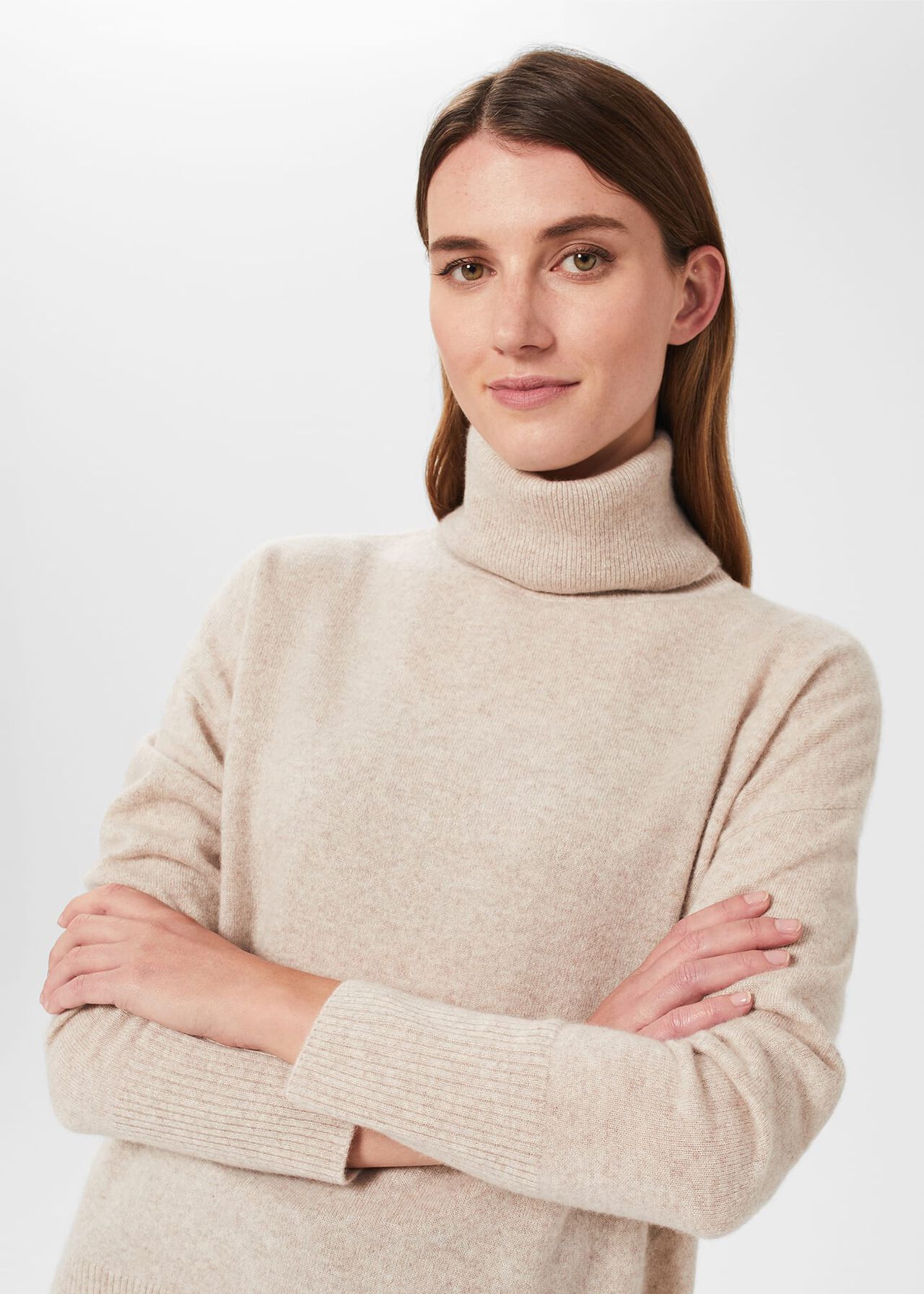 Dahlia Cashmere Sweater, Oatmeal, hi-res