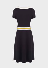 Betsy Jersey Fit And Flare Dress, Navy Ivory, hi-res