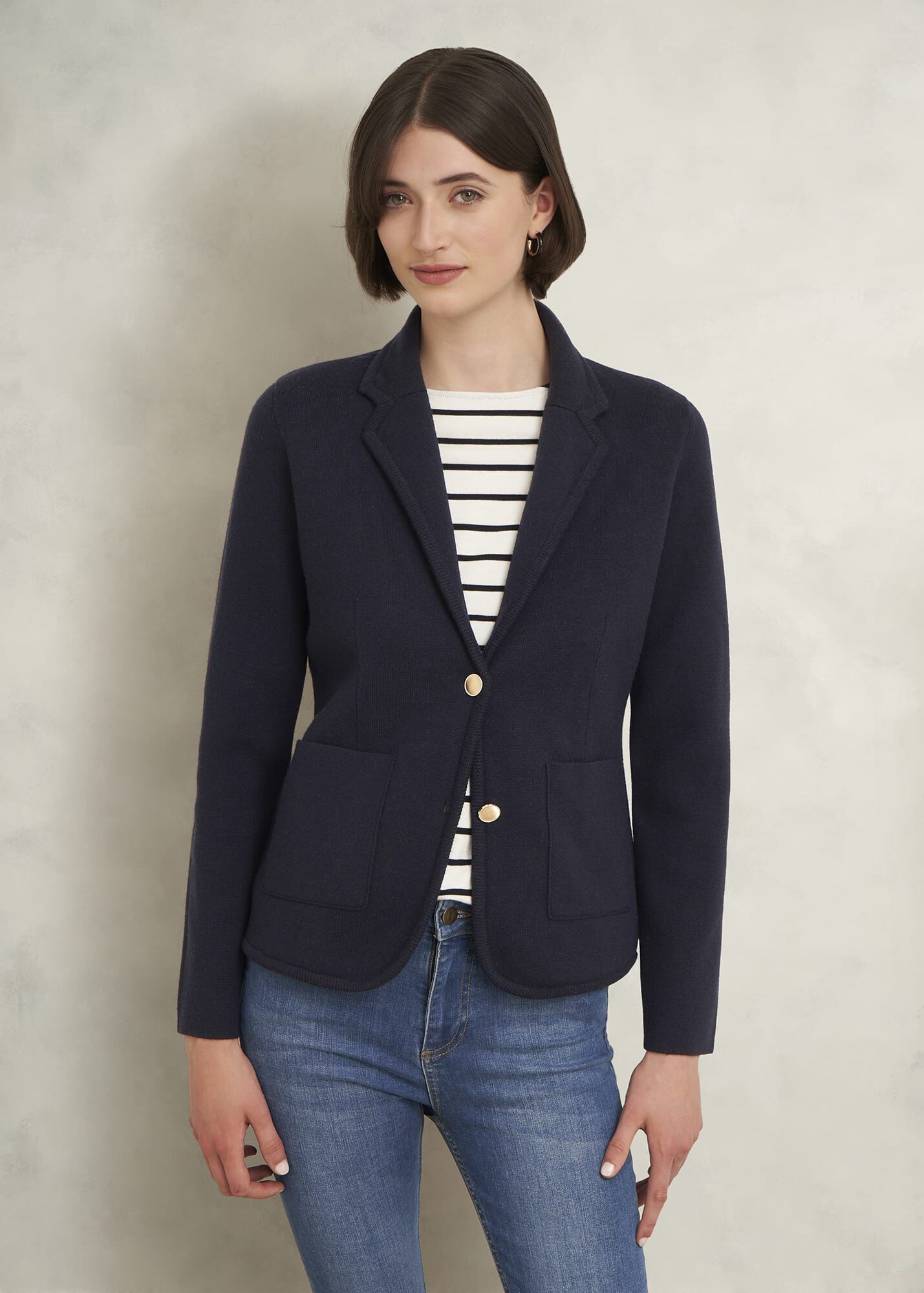 Hobbs navy blazer store