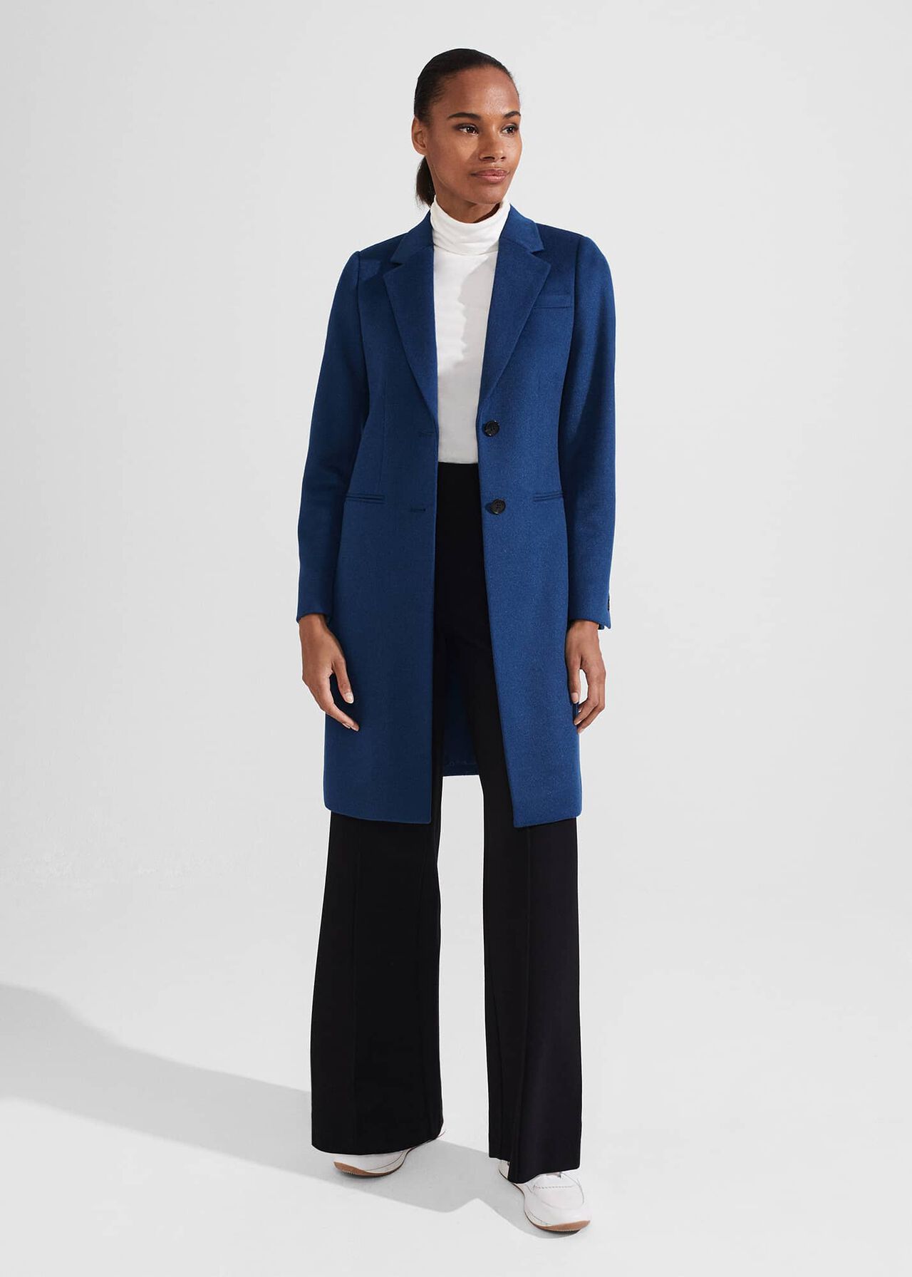 Petite Tilda Wool Coat, Steel Blue, hi-res