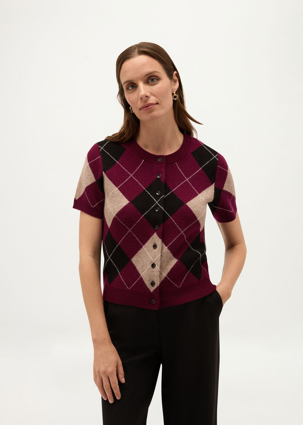 Livi Argyle Short Sleeve Cardigan