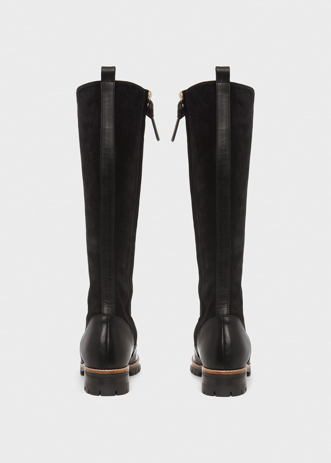 Devina Leather Knee Boots, Black, hi-res