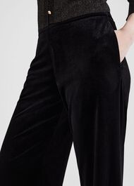 Viviene Velvet Trousers, Black, hi-res