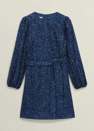 Bette Sequin Dress, Riverside Blue, hi-res