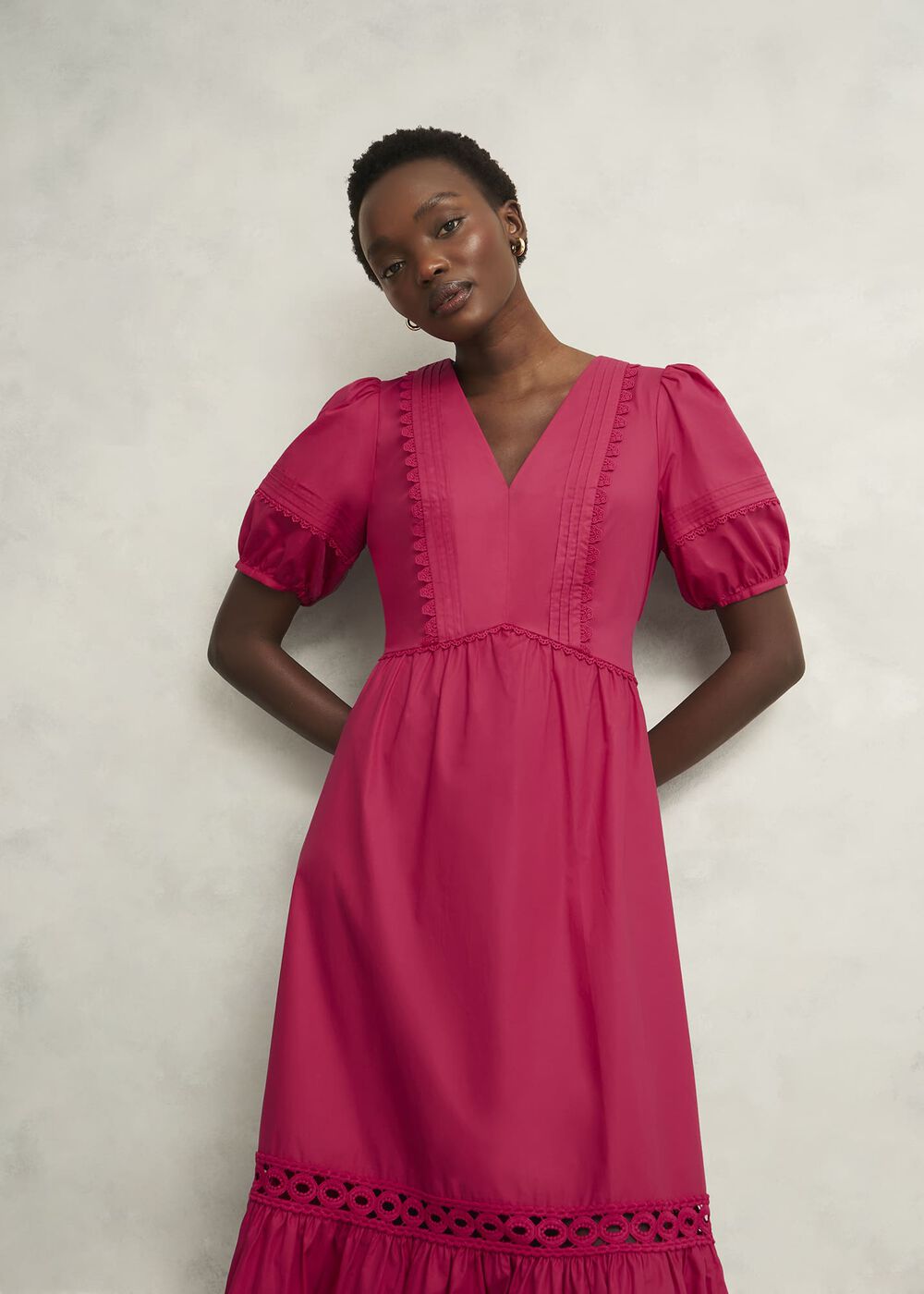 Harriet Dress, Bright Pink, hi-res