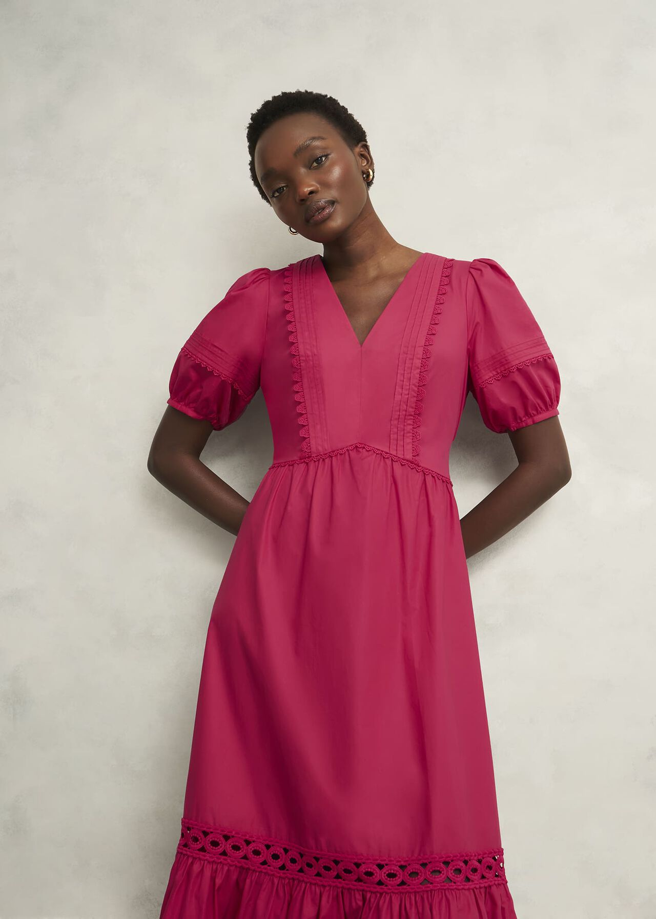 Harriet Dress, Bright Pink, hi-res