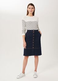 Macey Denim Skirt, Indigo, hi-res