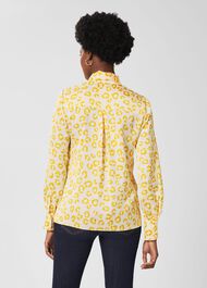 Beatrice Tie Neck Blouse, Ivory Yellow, hi-res