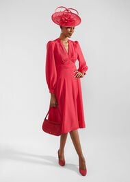 Paris Leather Shoulder Bag, Rouge Pink, hi-res