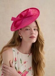 Quinn Fascinator, Bright Pink, hi-res