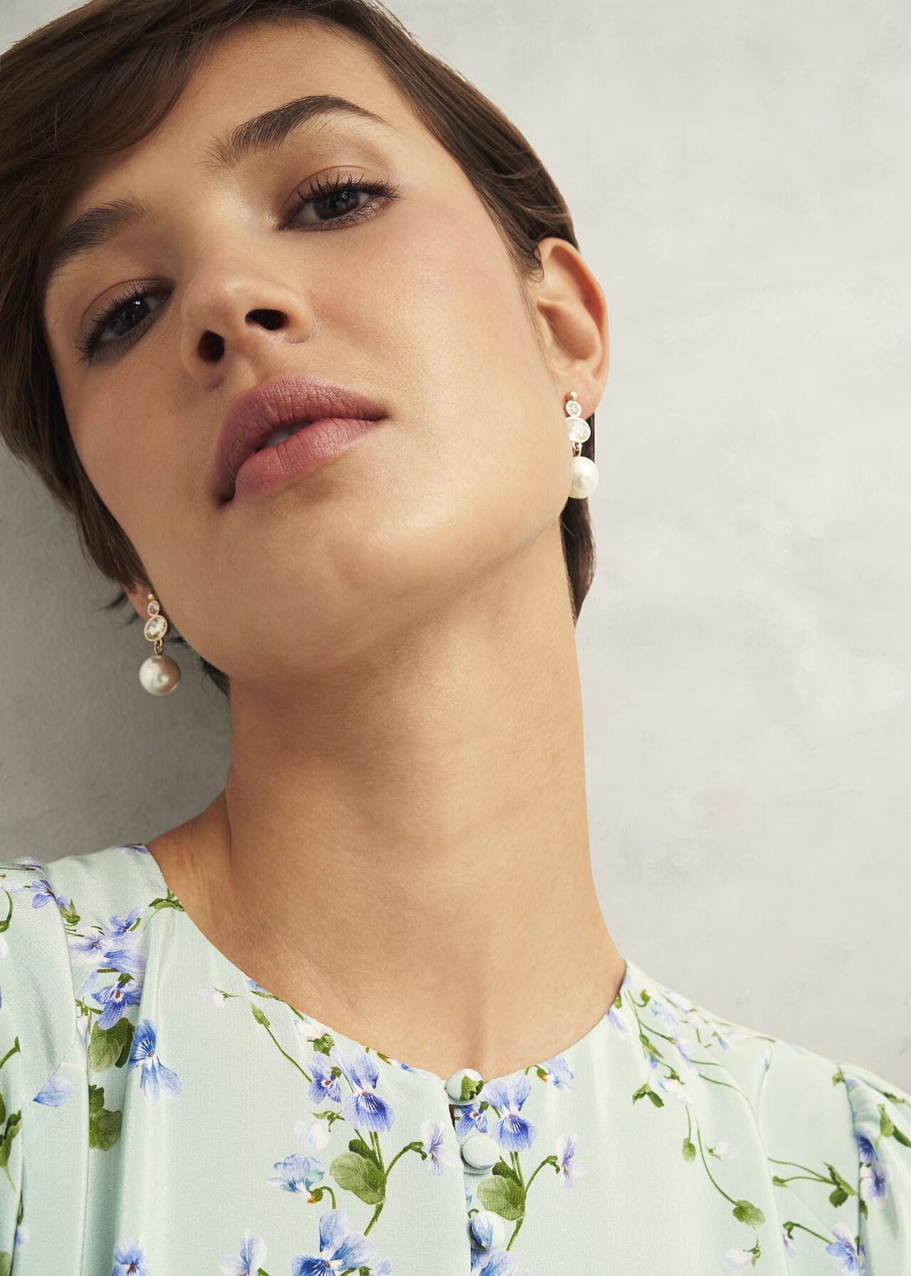 Priscilla Earrings, Gold Ivory, hi-res